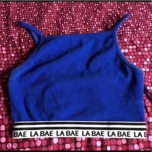 “LA BAE” crop top